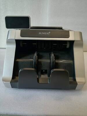 เครื่องนับเงิน JUNUO C05 เครื่องตรวจจับธนบัตร สีดำ พร้อมจอแสดงผล LED