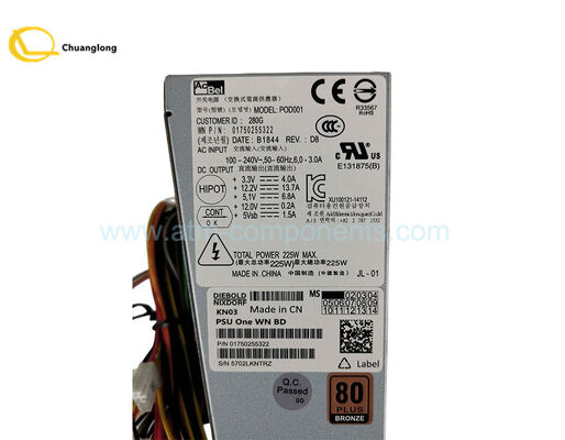 1750255322 01750255322 ชิ้นส่วนเครื่อง ATM Wincor Nixdorf PC Power Supply 225W