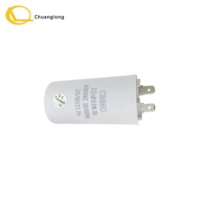ราคาดี CBB60 60µF 450V ตัวเก็บประจุสตาร์ทมอเตอร์ AC แบบ 2 สาย 50/60Hz ขนาด 50×95 มม. NCR Wincor Diebold ATM CRM Selfserv Kiosk เครื่องจักรธนาคาร อะไหล่ ออนไลน์