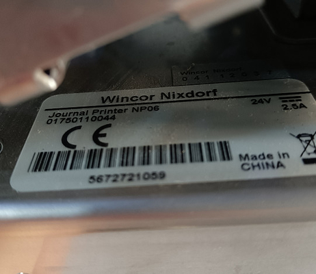 เครื่องพิมพ์วารสาร Wincor Nixdorf NP06 01750110044 01750064218 ATM Parts