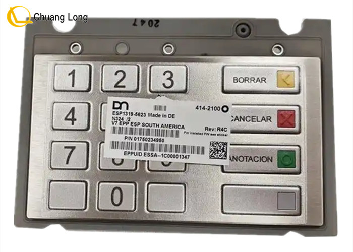 ESCROW EPP เครื่อง ATM อะไหล่ Diebold Nixdorf DN V7 EPP คีย์บอร์ด คีย์บอร์ด พินแพด 01750234950 1750234950