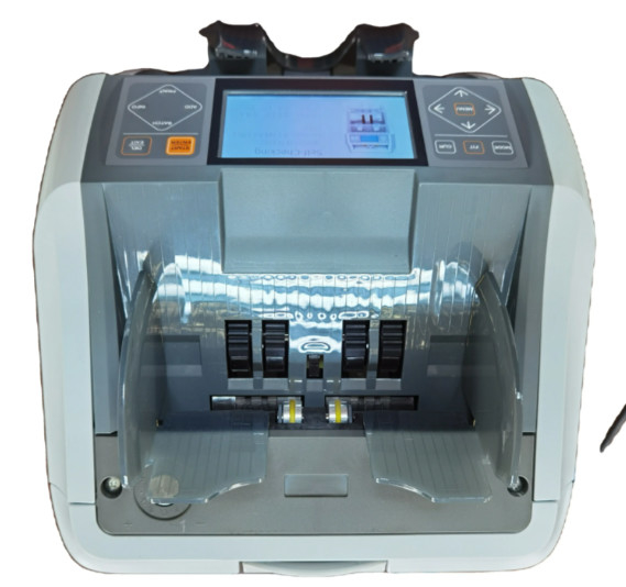 เครื่องนับเงินขนาดเล็ก พร้อมจอ LCD BYR CAD CDF CHF CLP เครื่องจัดสรรเงินสด